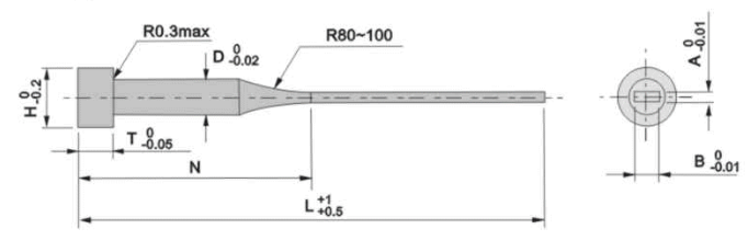 Blade ejector pin for plastic mold(图1)