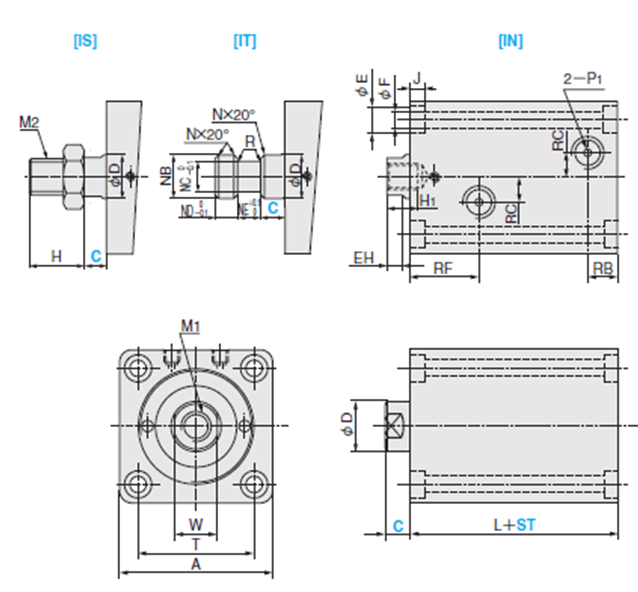 Compact short stroke hydraulic cylinder(图1)