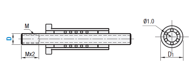 Miniature guide sets, one end tapped hollow(图2)